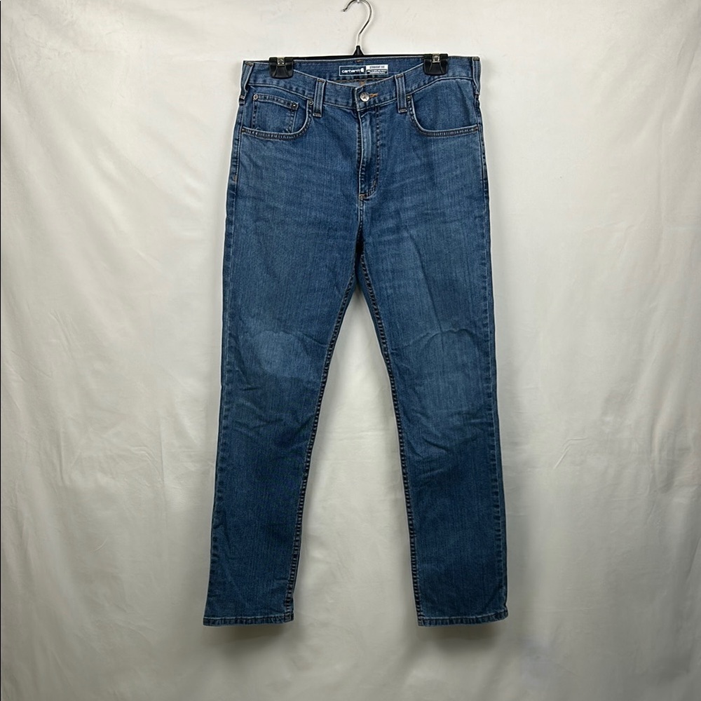 Carhartt Men's Blue Jeans Straight Fit 33/32